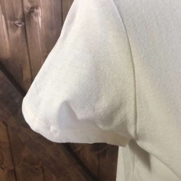 Social Scene Ivory Short Sleeve Tee Size Small - Picture 6 of 8